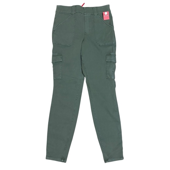 SPANX Stretch Twill Ankle Cargo Pants Sage Green Size 1X TALL Casual - Picture 1 of 8
